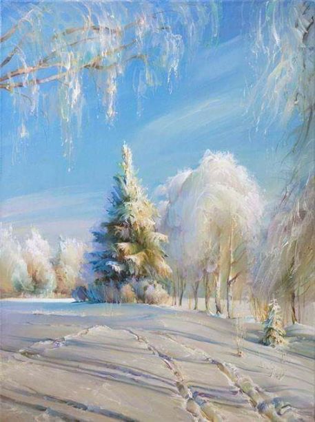 Winter morning with... Artist Roman Romanov