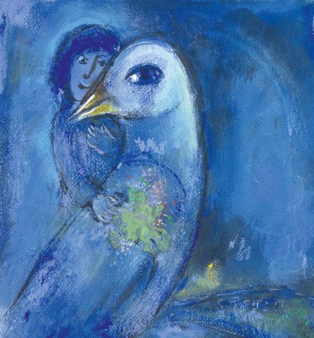 Marc Chagall, the oiseau Bleu (Partial) 1952, private collection Post by Federica De Santi